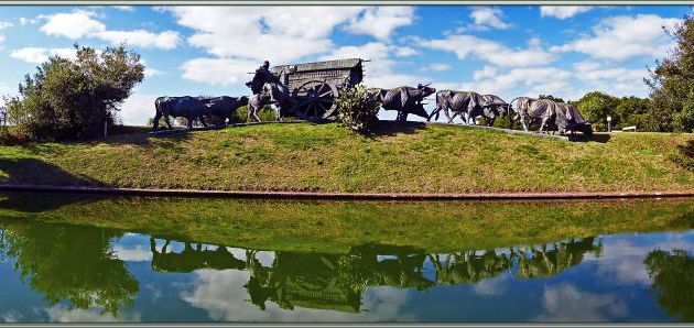 Vue panoramique : José Belloni, La Carreta (1919) - José Batlle y Ordoñez Park - Montevideo - Uruguay 