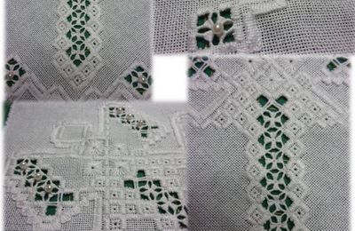 3ème ange en hardanger avec perles de culture
