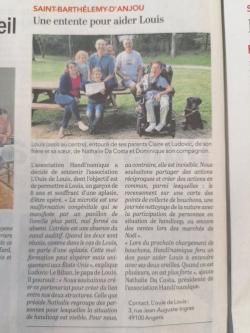 Article l'Ouest France le 15/07/20