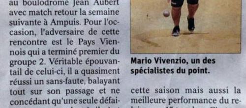 Une place en elite 2 en jeu