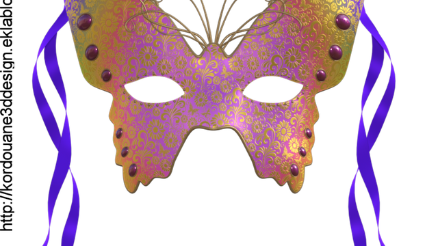 Tube de masque de papillon (render-image)