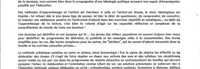 Appel à signature (GFEN, AFL, CEMEA, ICEM)