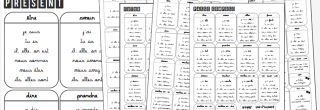 Tableaux de conjugaison CM - programmes 2016