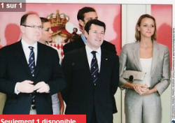   la princesse Charlene et  le prince Albert  au grand Prix