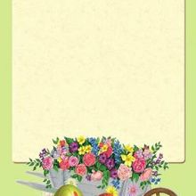 Papier à lettre pâques, fond de page