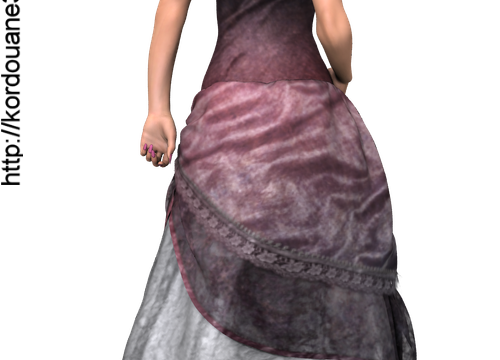 Tube de femme romantique (render-image)