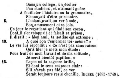 L'Écolier et le Ver à soie (Richer)