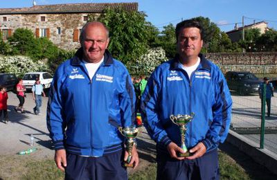 Serge Fauchier - Christian Marres - Champion de l'Ardéche en Doublettes 2013