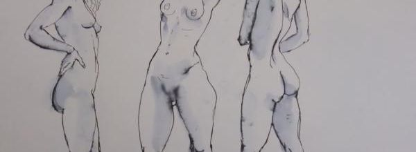 Vendredi - Trois fines silhouettes (trois poses)