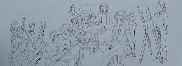 Mercredi : Scène d'atelier (65) inachevée