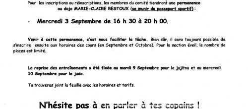 Reprise des entrainements!