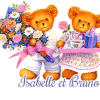 629 - couple ours - blinkie, signature, fleur, petit déjeuner