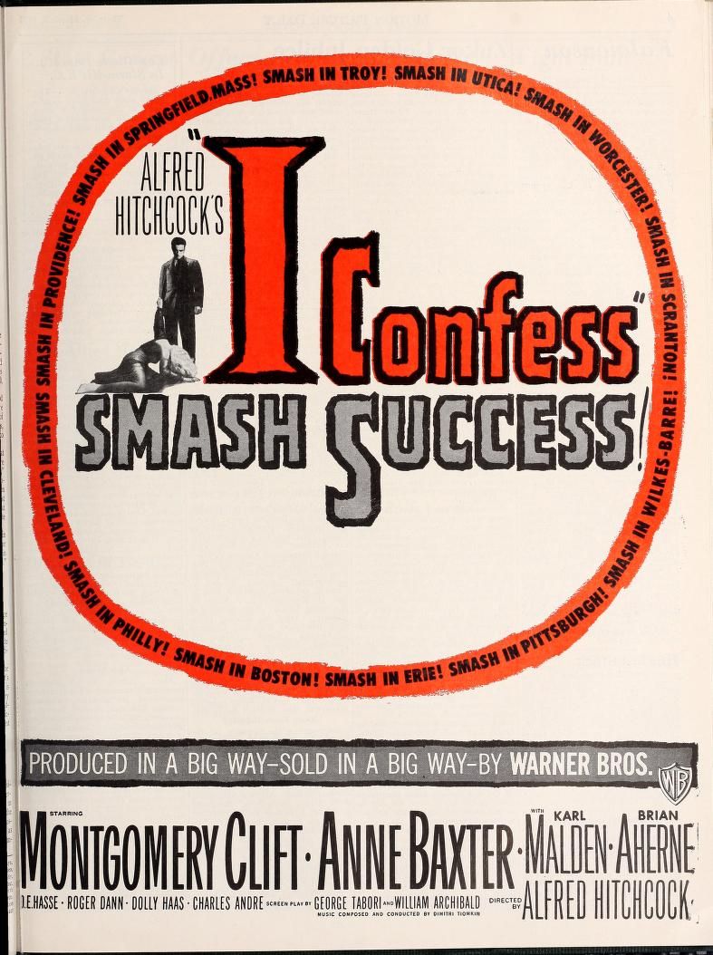 I CONFESS BOX OFFICE USA 1953