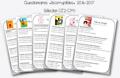 Incorruptibles 2016-2017 : questionnaires et corrigés 