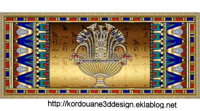 Tube décor Egypte antique (render-image)