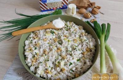 Crozets crémeux au chèvre poireau & noix