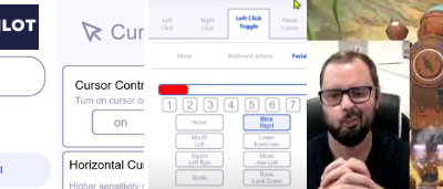  SencePilot : nouveau logiciel pour déplacer le curseur souris par mouvements de la tête et simuler les actions clic par expressions faciales enregistrées depuis une webcam 
