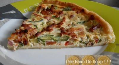 Quiche ricotta courgettes et lardons