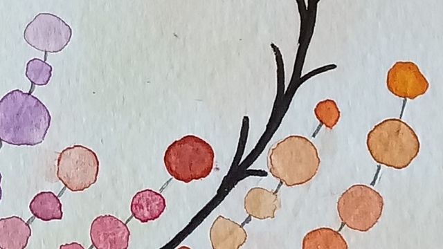 Aquarelle /  Des fleurs, des fleurs, des fleurs... et des ronds !