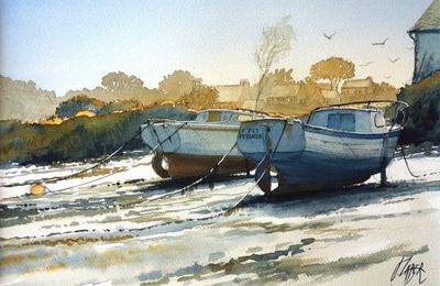 847 - Marche le long du Canal de Nantes à Brest + Exposition d'été de l'aquarelliste Christian ZABER