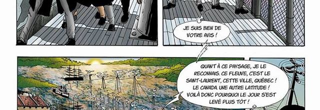 T4, "Robur, le Conquérant". Extrait, planche couleur. 
