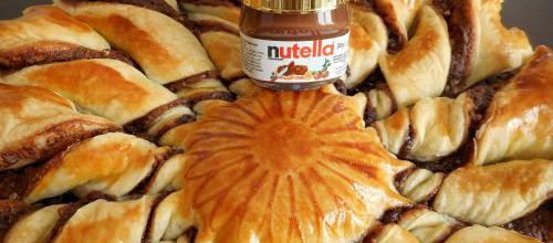 Tarte soleil nutella et pralin