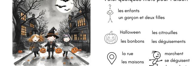 Production d'écrits pour Halloween au CP-CE1. 