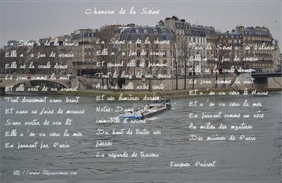 Chanson de la Seine de Jacques Prévert