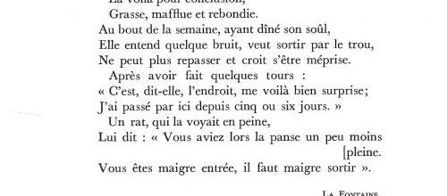 LA BELETTE ENTRÉE DANS UN GRENIER (La Fontaine)