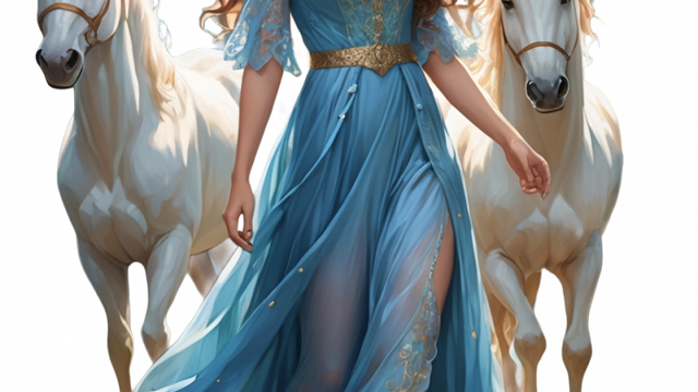 Tube Princesse et chevaux blancs (IA)