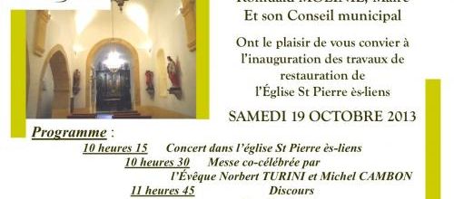 Inauguration de l'église de Gigouzac restaurée...