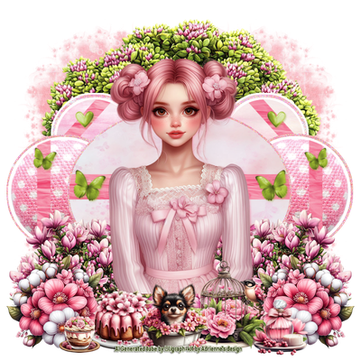 The girl with pink hair