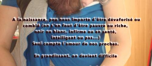 De l'importance de l'amour pour grandir; Citation d'Alain Auderset  