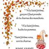 Dictons et Fête du jour Jérôme + grille prénom !