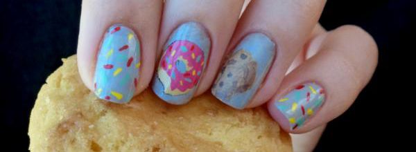 Nail Art gourmand : donut et cookie