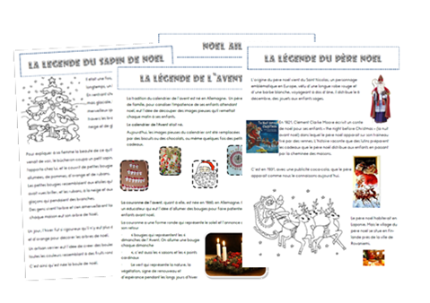 * Lecture documentaire: les légendes autour de noël