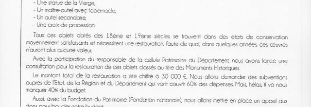 Restauration patrimoine religieux...