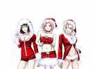 Les filles en tenu de noël