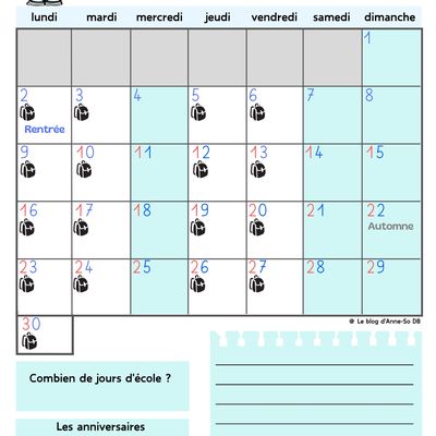 Calendriers 2024-2025