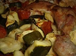 Cuisse de poulet et ses petits légumes : Protéines Légumes. Sans tolérés.