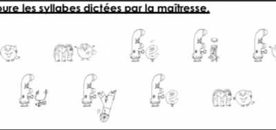 Les premières dictées de syllabes des CP