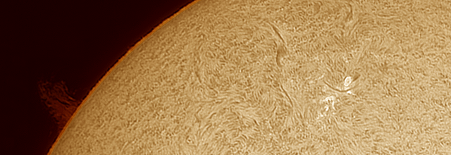 La belle protubérance solaire du 28 octobre 2023