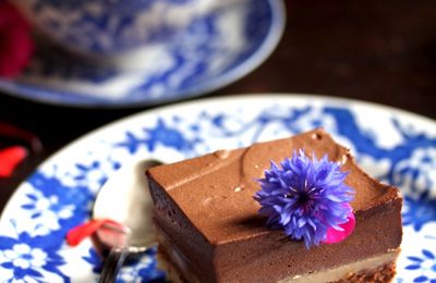 Entremets "Insouciance" {praliné~café~chocolat}