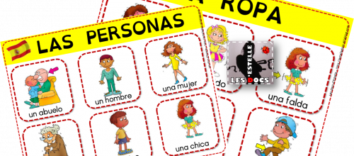 Espagnol : un imagier, des flashcards, un bingo (la ropa, las personas)