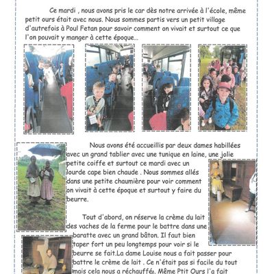 Visite à Poul Fétan des maternelles et les CP-CE1