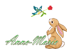 746 - Lapin et oiseau -