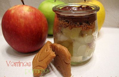 Verrines express' banane-pomme-spéculoos-chocolat =D