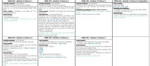 MHM CE2 - Détails du module 12