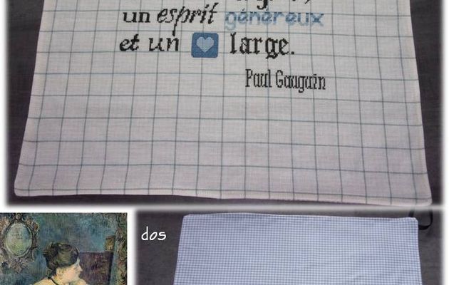 Paul Gauguin a dit : "Cuisiner....."(torchon mis en place)