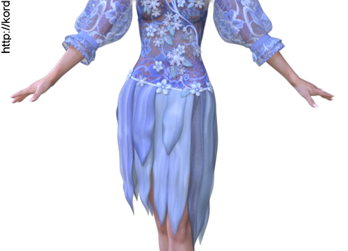 Tube femme elfe d'hiver (render)